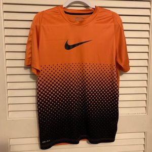 Orange Black Nike Soccer Hypervenom Workout Shirt